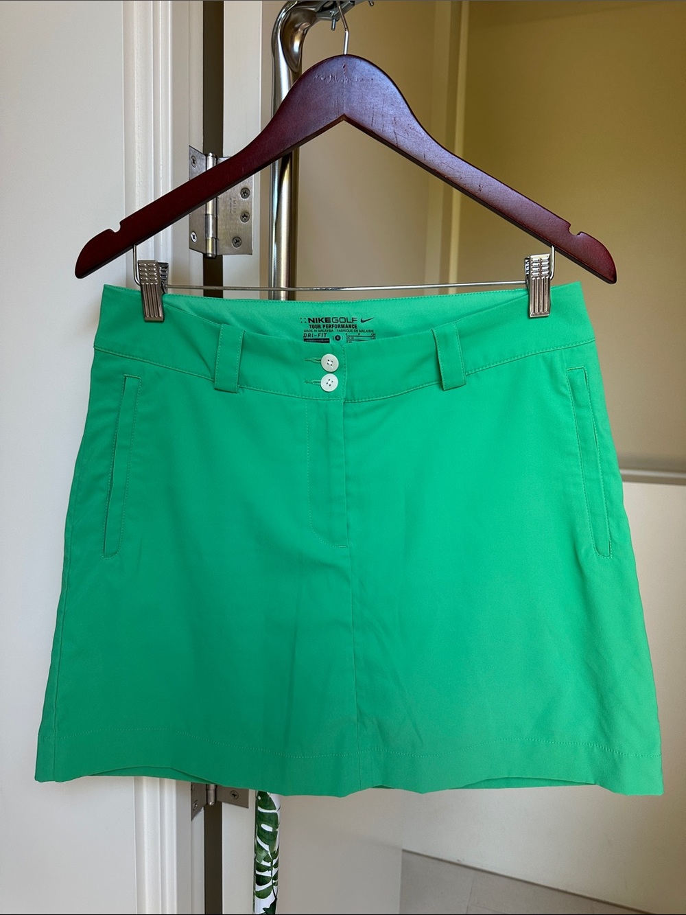 Nike Women's Bright Green Golf Skort